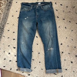 Vintage 90s womens Levi’s 501s button fly, straight medium wash denim, 32” waist